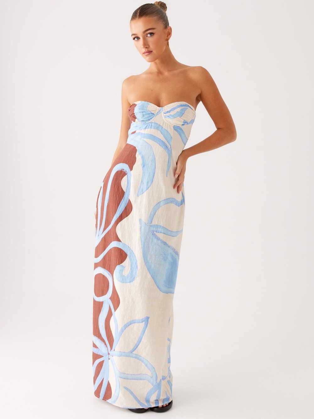 Peppermayo Raiden Maxi Dress - Bloom Wave Print